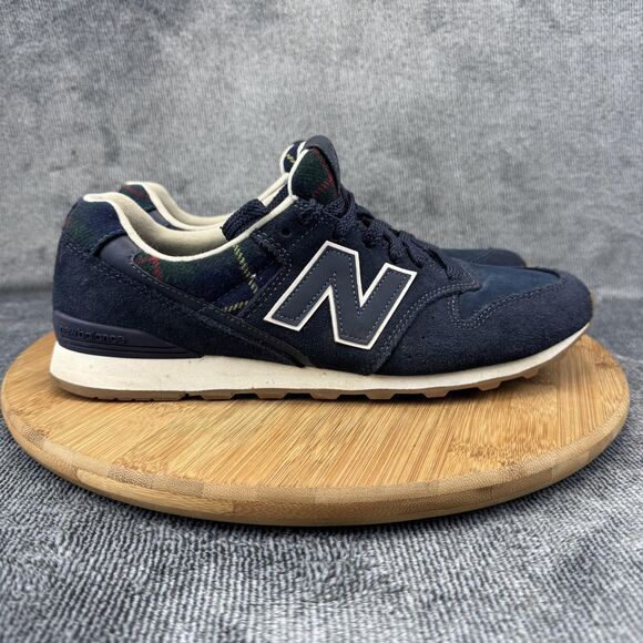 New Balance 996 Shoes Womens Size 10 Navy Suede Plaid Lifestyle Casual WL996CI - Picture 1 of 10